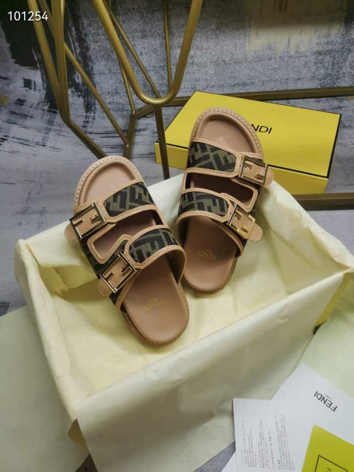 Women Men F*endi Top Sandals （ Arrenfashion）
