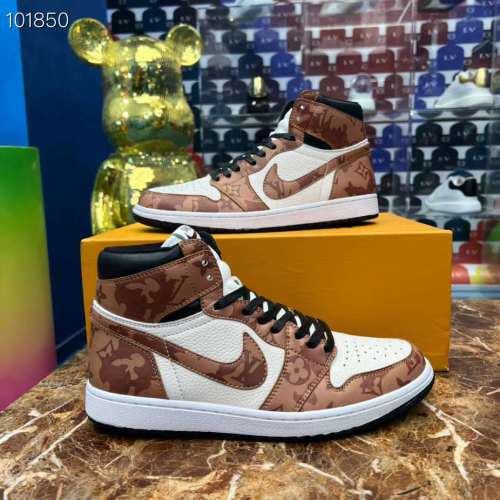 Men Women L*ouis V*uitton x NIKE Air Jordan 1 Sneakers ( Arrenfashion)