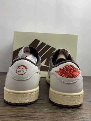 Arrenfashion Travis Scott x Air Jordan 1 Low Reverse Mocha