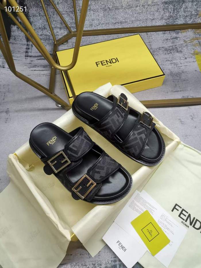 Women Men F*endi Top Sandals （ Arrenfashion）