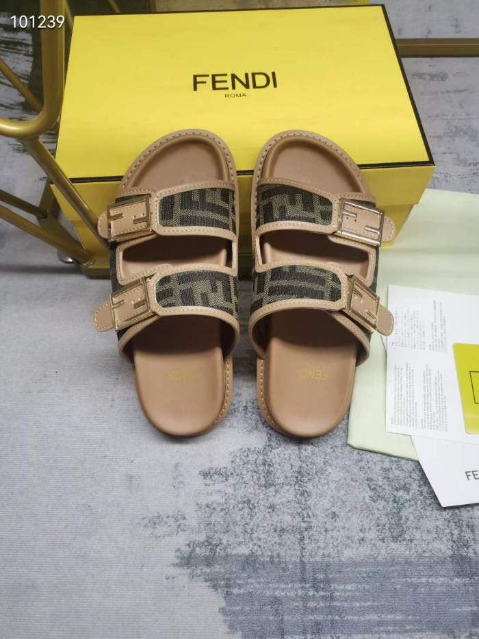 Women Men F*endi Top Sandals （ Arrenfashion）