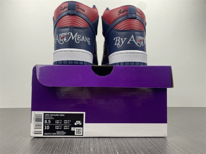  from Arrenfashion Supreme × Nike SB Dunk High DN3741-600