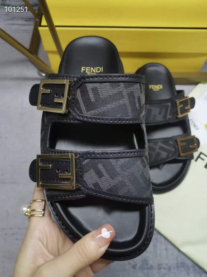 Women Men F*endi Top Sandals （ Arrenfashion）
