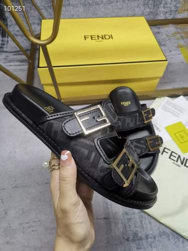 Women Men F*endi Top Sandals （ Arrenfashion）
