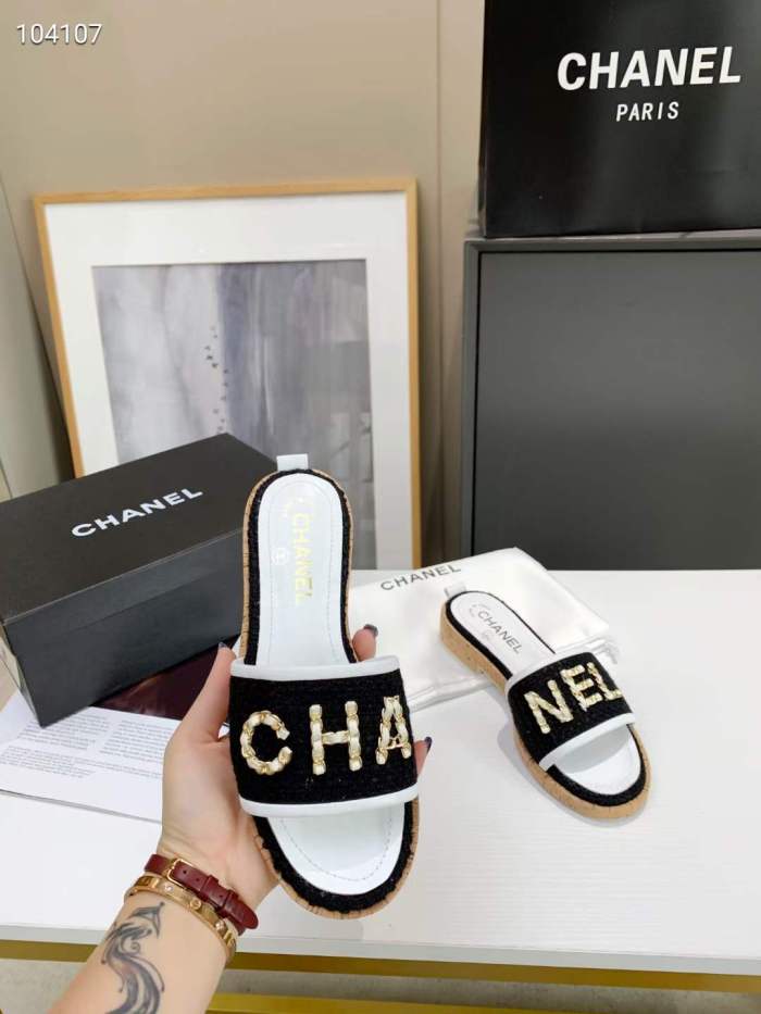  Arrenfashion Women C*hanel Top Slippers