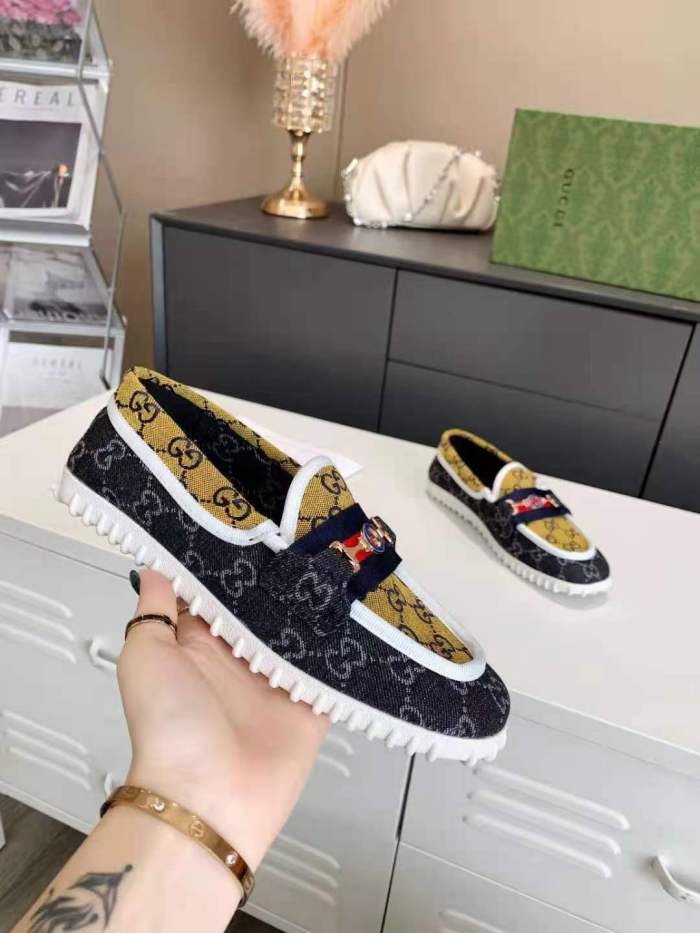  Arrenfashion Men Women G*ucci Loafer Top Sneaker