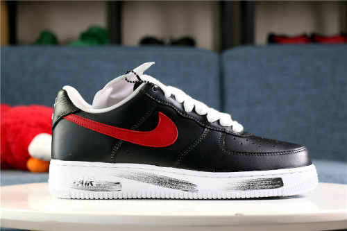  from Arrenfashion EACEMINUSONE X Nike Air Force 1 Low Para-Noise Black Red