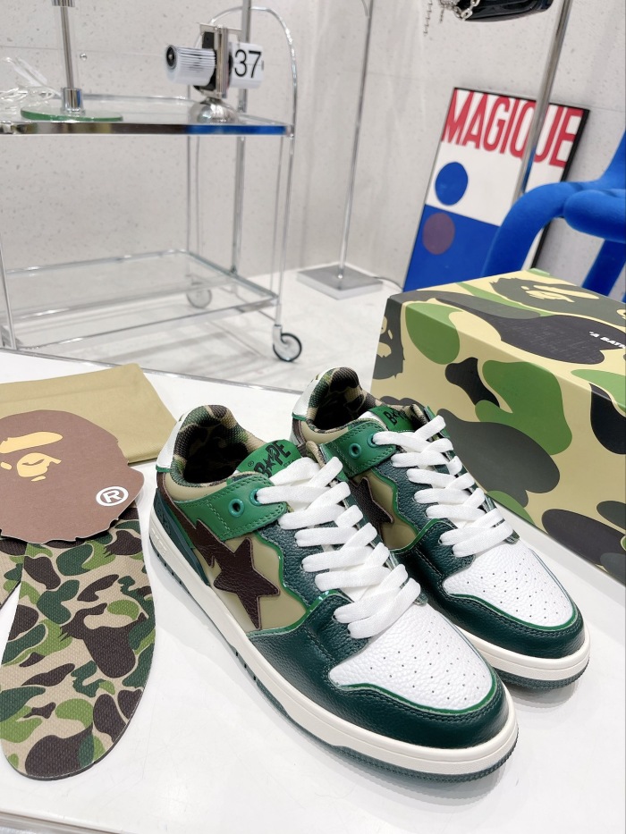 Men Women B*ape sta to low Top Sneaker ( arrenfashion)