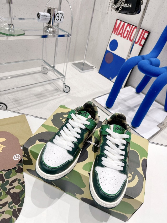 Men Women B*ape sta to low Top Sneaker ( arrenfashion)