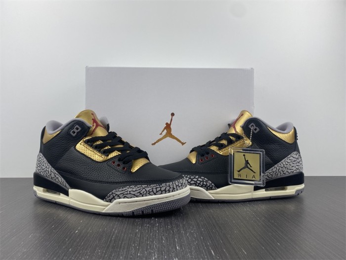  Arrenfashion Air Jordan 3 WMNS “Black Gold” CK9246-067