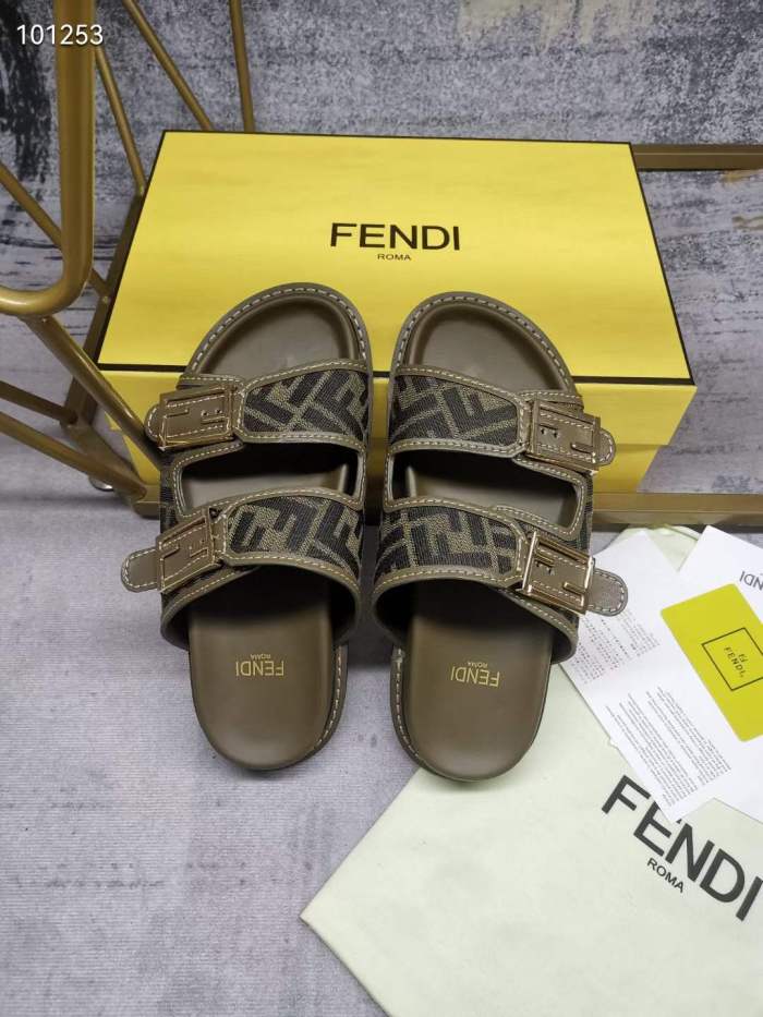 Women Men F*endi Top Sandals （ Arrenfashion）