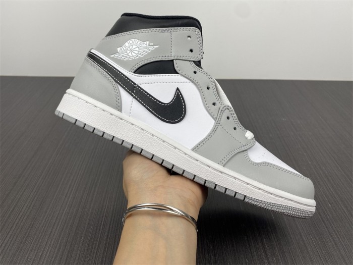  Arrenfashion Air Jordan 1 Mid “Light Smoke Grey” 554724-078
