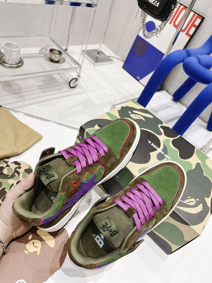 arrenfashion Men Women B*ape Top Sneaker