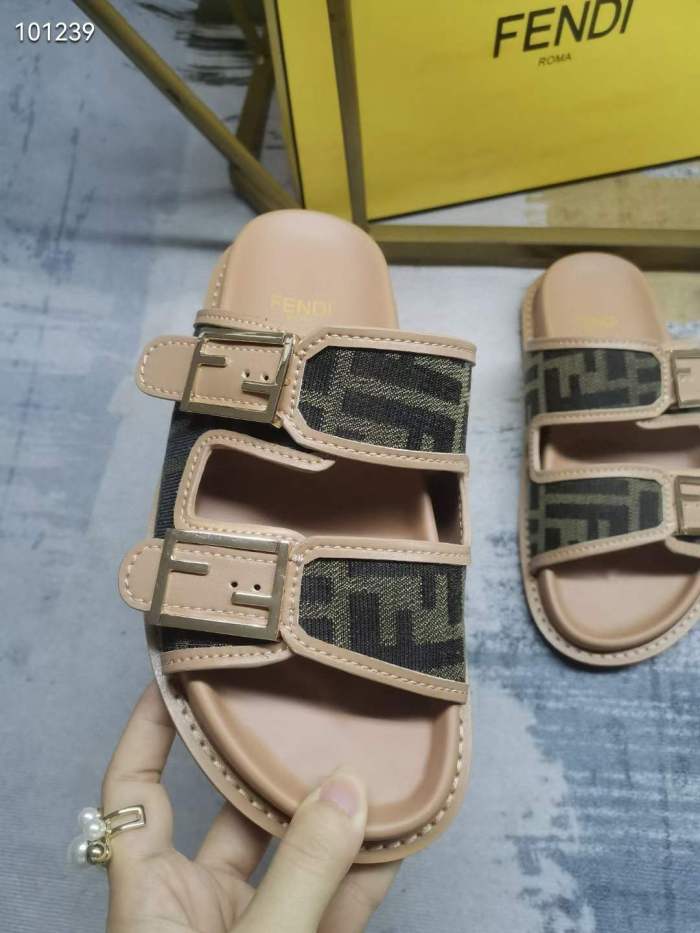 Women Men F*endi Top Sandals （ Arrenfashion）