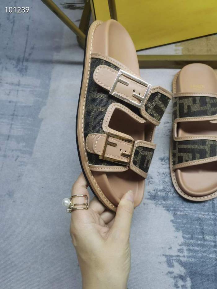 Women Men F*endi Top Sandals （ Arrenfashion）