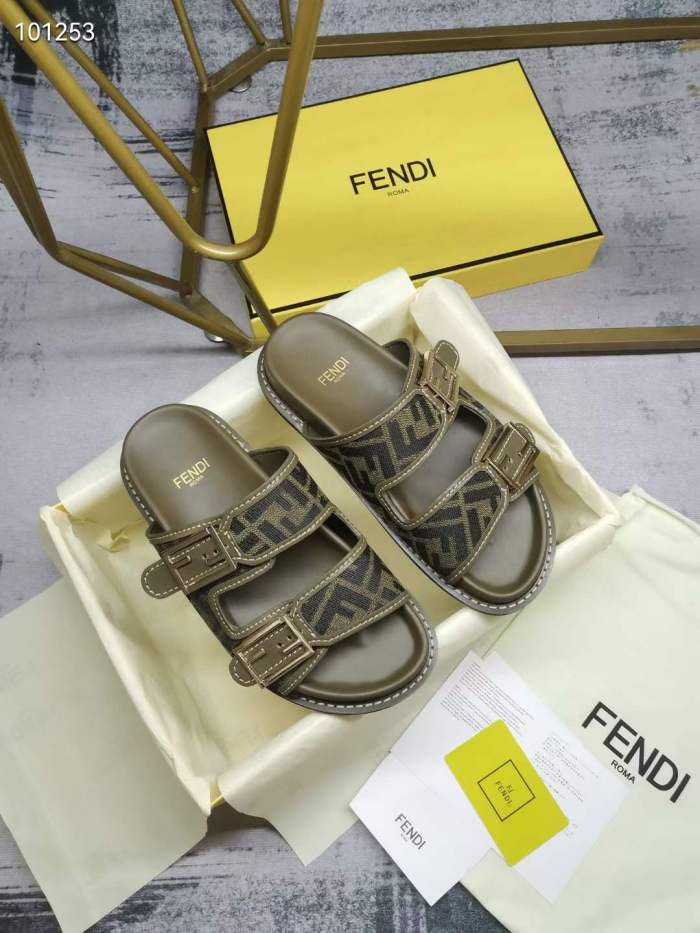 Women Men F*endi Top Sandals （ Arrenfashion）