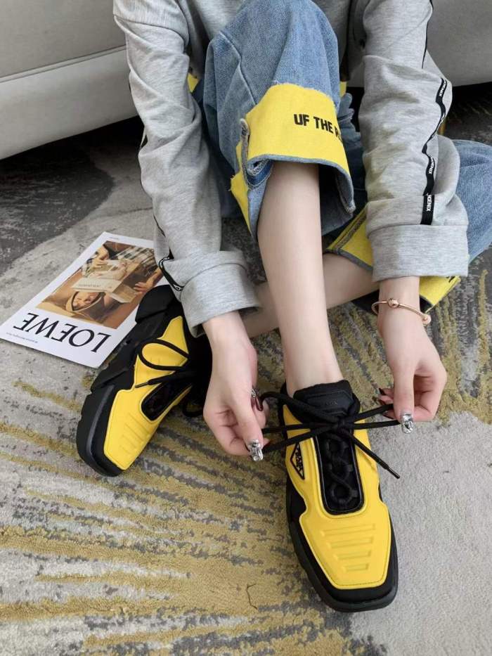  Arrenfashion Mens Women P*rada Top Sneakers