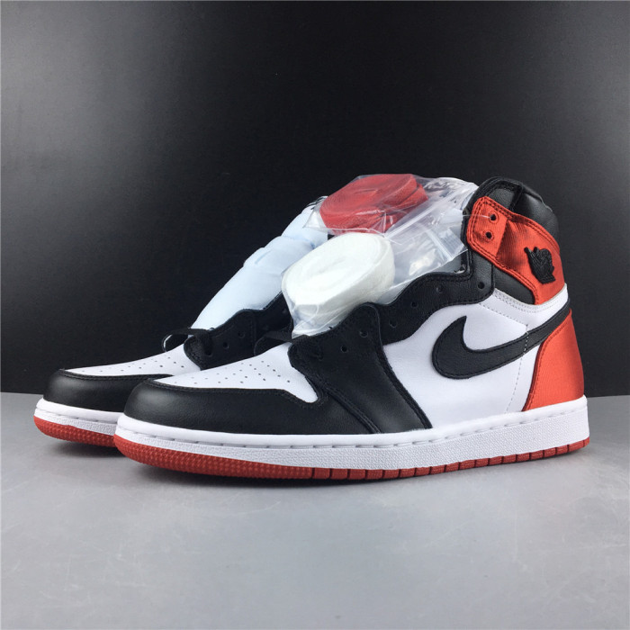  Arrenfashion Air Jordan 1 satin WMNS BLACK TOE CD0461-016