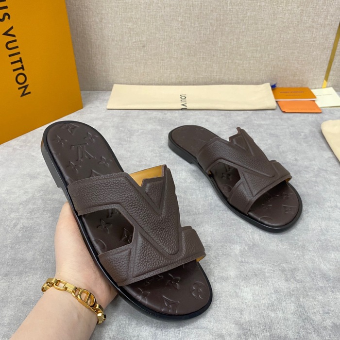 Men L*ouis V*uitton Top Slippers (Arrenfashion)