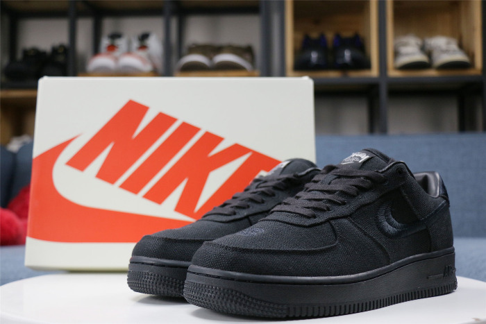  from Arrenfashion Stussy x Nike Air Force 1 Low “Black” CZ9084-001