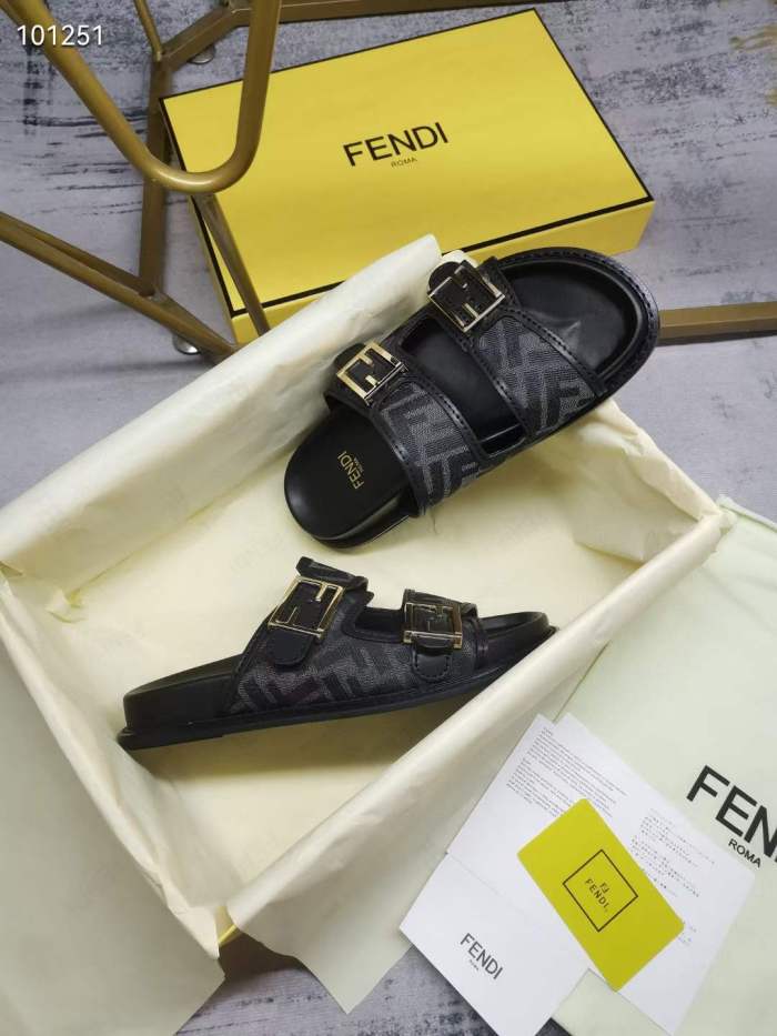 Women Men F*endi Top Sandals （ Arrenfashion）