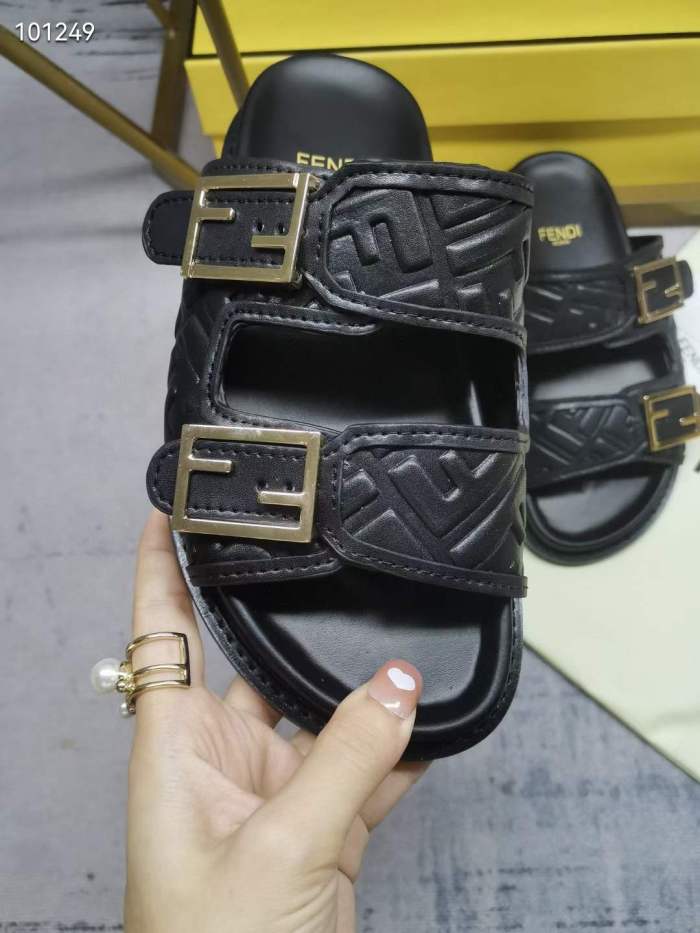 Women Men F*endi Top Sandals （ Arrenfashion）