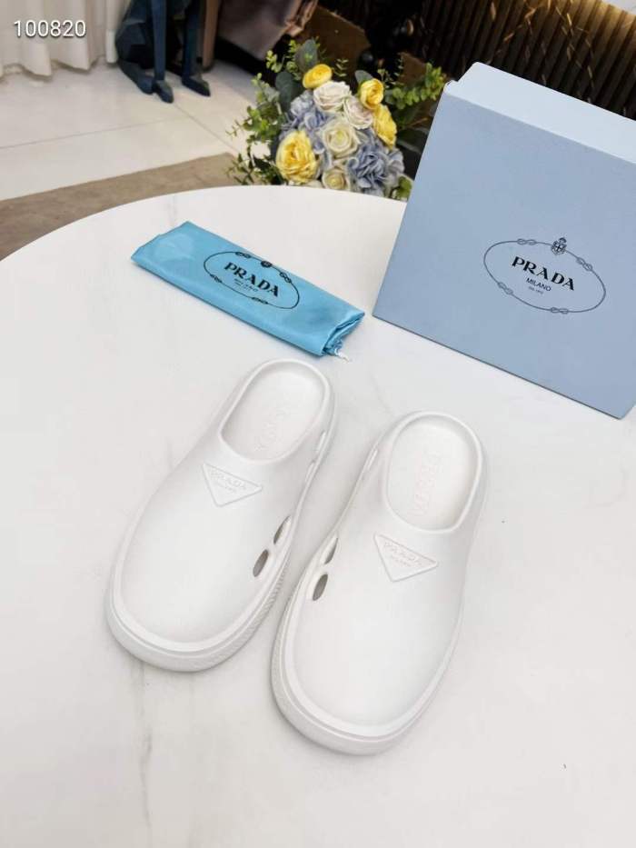 Men Women P*rada Top Slippers （ Arrenfashion ）