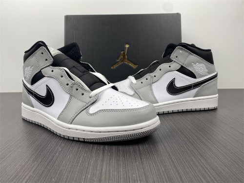  Arrenfashion Air Jordan 1 Mid “Light Smoke Grey” 554724-078