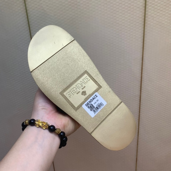  Arrenfashion Men Women V*ersace Top slippers