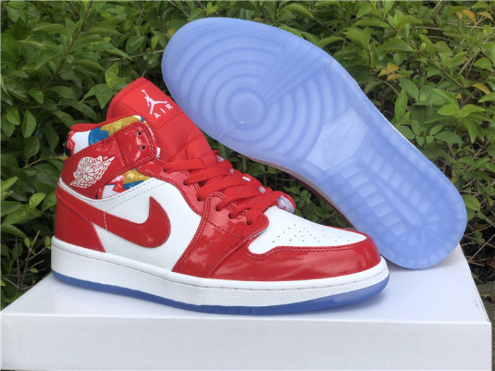  Arrenfashion Air Jordan 1 Mid Red Patent 2021 DC7294-600