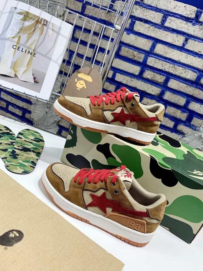  arrenfashion Men Women B*ape Top Sneaker