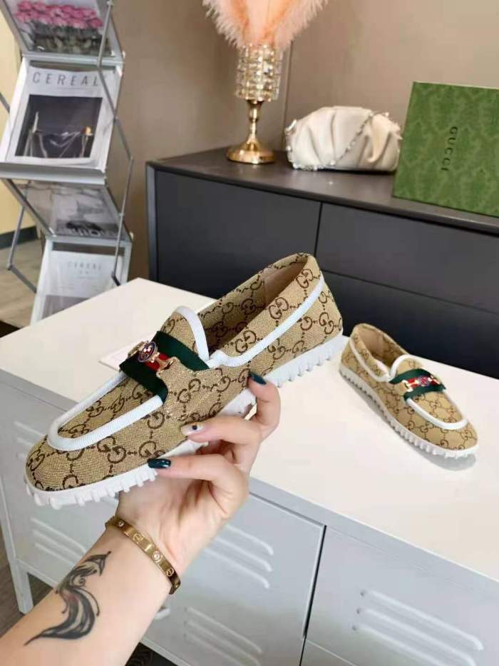  Arrenfashion Men Women G*ucci Loafer Top Sneaker