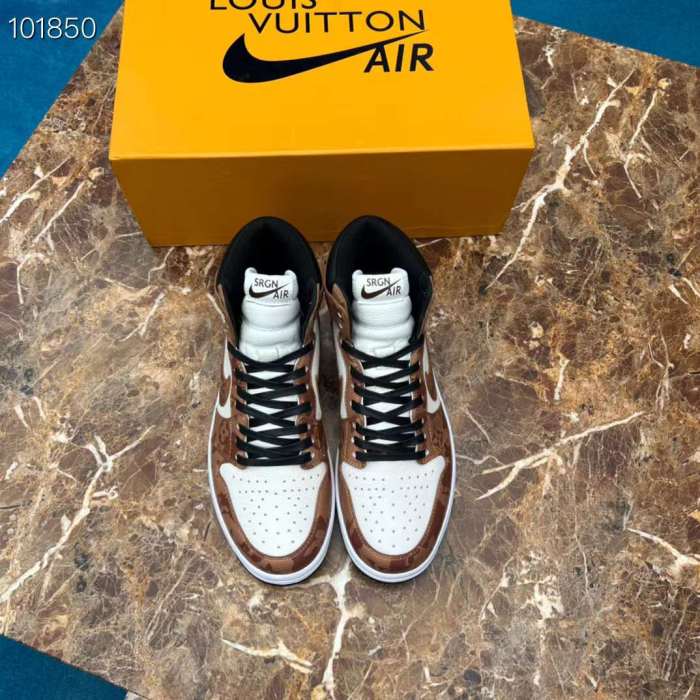 Men Women L*ouis V*uitton x NIKE Air Jordan 1 Sneakers ( Arrenfashion)