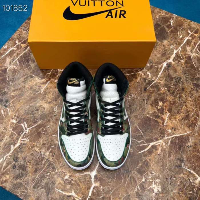 Men Women L*ouis V*uitton x NIKE Air Jordan 1 Sneakers ( Arrenfashion)