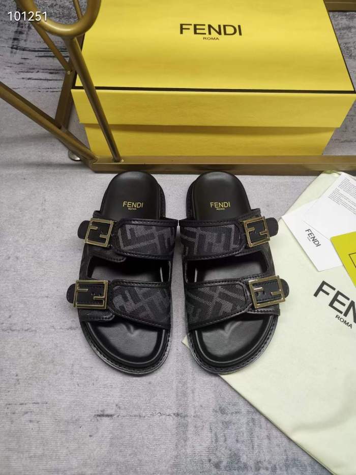 Women Men F*endi Top Sandals （ Arrenfashion）