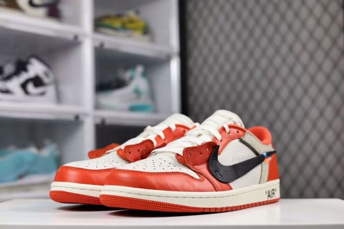 O*ff-W*hite x Air Jordan 1 Low OG GOAT LOWS AJ1 ( Arrenfashion)
