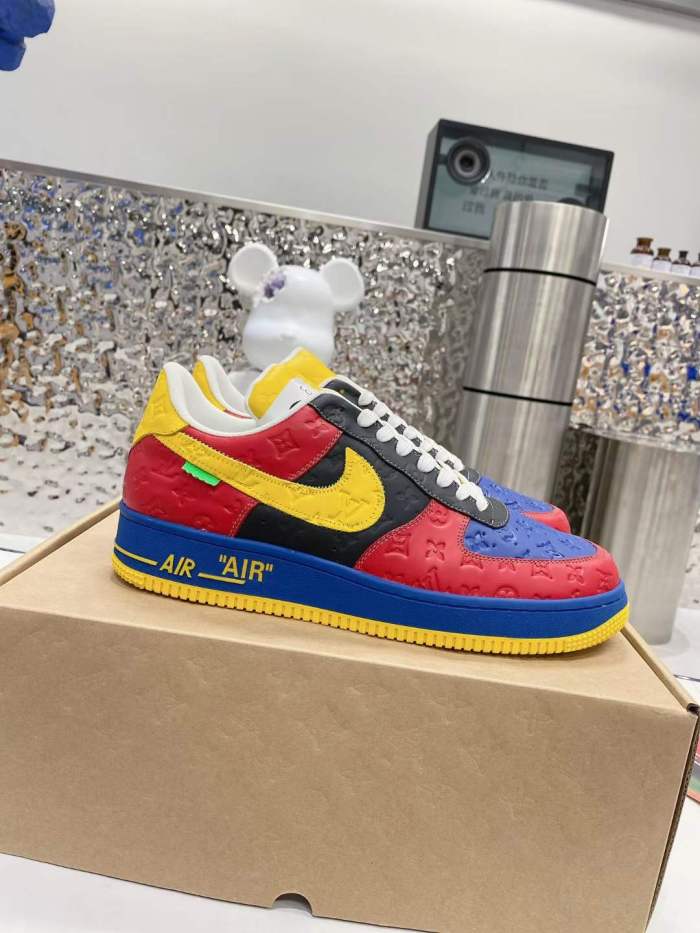  from Arrenfashion Men Women L*ouis V*uitton x Nike Air Force 1