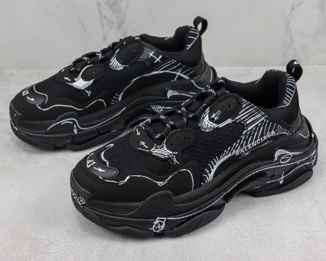 Free shipping arrenfashion Men Women B*alenciaga Top Sneakers
