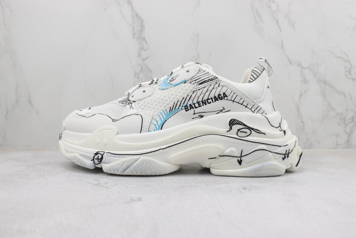 Free shipping arrenfashion Men Women B*alenciaga Top Sneakers