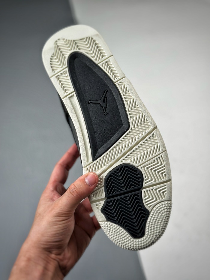 Free shipping Trusted seller Air Jordan 4 pony hair black