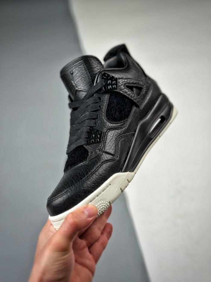 Free shipping Trusted seller Air Jordan 4 pony hair black