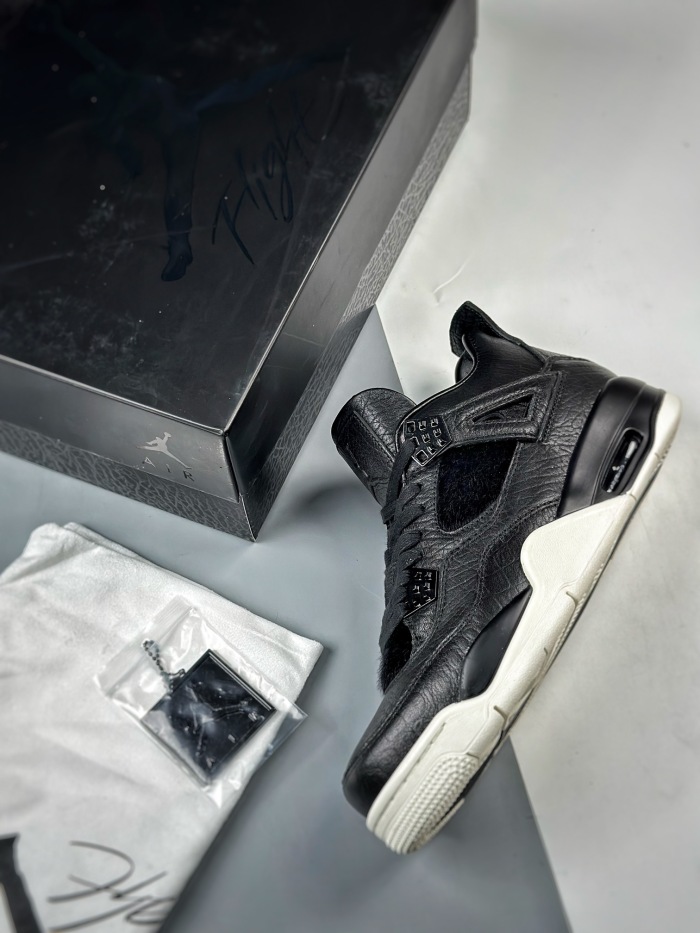 Free shipping Trusted seller Air Jordan 4 pony hair black