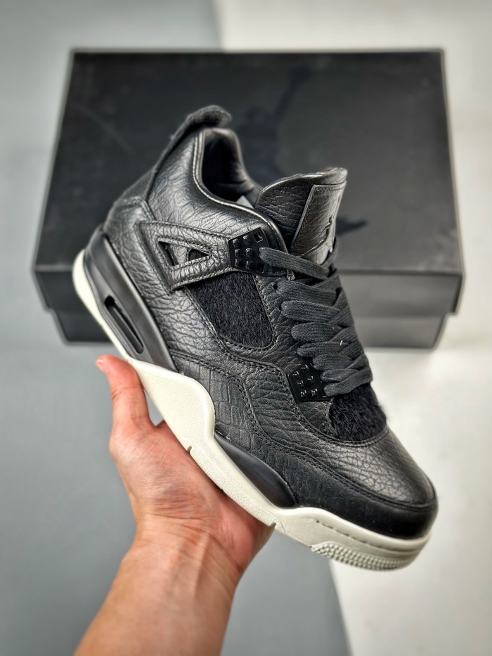Free shipping Trusted seller Air Jordan 4 pony hair black