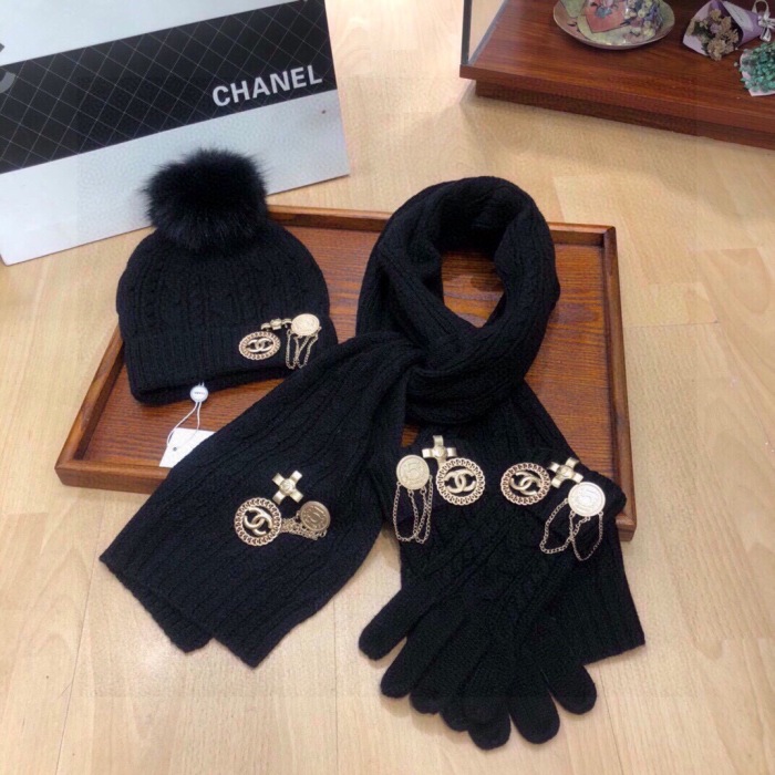 Free shipping Trusted seller Women Hat+Gloves+The scarf