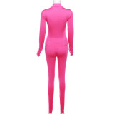 Solid Color Sexy Slim Basics Shirt + Pants