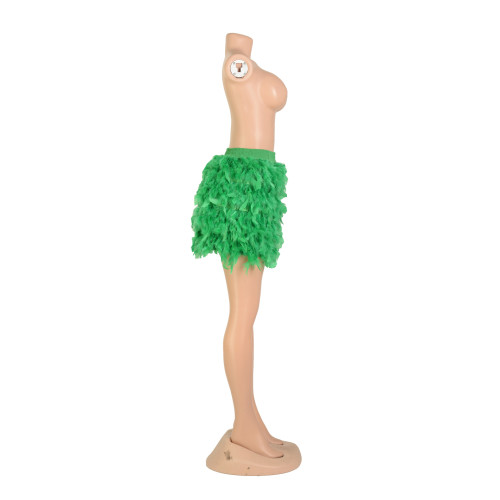 Party Feather Mini Skirt