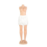 Party Feather Mini Skirt