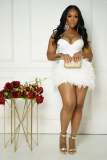Party Feather Mini Skirt