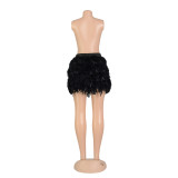 Party Feather Mini Skirt