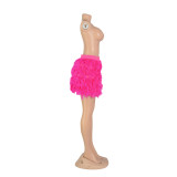 Party Feather Mini Skirt